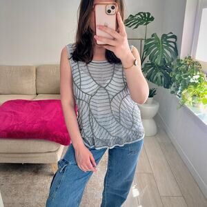 NEW Search for Sanity Blue Beaded Tank Size Medium